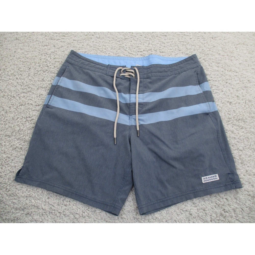 Fair Harbor Swim Trunks Mens 36 Blue Fishing Beach Board Surf Lightweight Water